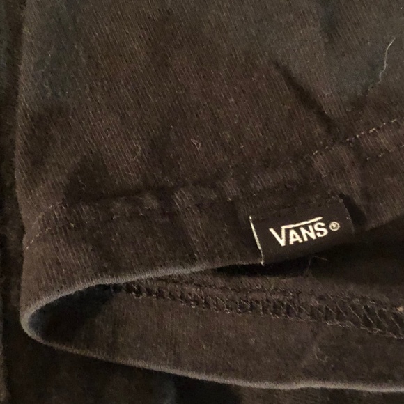 Black Vans Silent  Curse T-Shirt in black with a rose and flame - Picture 5 of 5